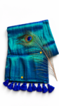 Most trending peacock color gini tissue saree __For orders 9080256146(HEIC)