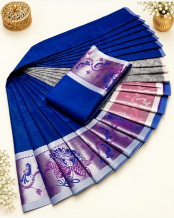 3D Emboss Fancy Semi Silk Saree – Elegant Designer Saree