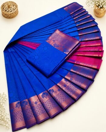 3D Emboss Fancy Semi Silk Saree – Elegant Designer Saree