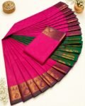 3D Emboss Fancy Semi Silk Saree – Elegant Designer Saree