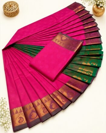3D Emboss Fancy Semi Silk Saree – Elegant Designer Saree