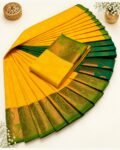 3D Emboss Fancy Semi Silk Saree – Elegant Designer Saree
