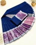3D Emboss Fancy Semi Silk Saree – Elegant Designer Saree