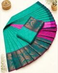 3D Emboss Fancy Semi Silk Saree – Elegant Designer Saree