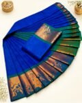 3D Emboss Fancy Semi Silk Saree – Elegant Designer Saree