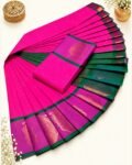 3D Emboss Fancy Semi Silk Saree – Elegant Designer Saree