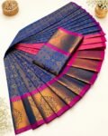 3D Emboss Fancy Semi Silk Saree – Elegant Designer Saree