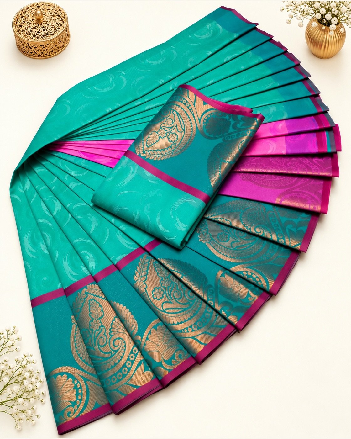 3D EMBOSE FANCY SEMI SILK SAREES (38)