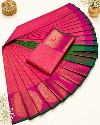 3D Emboss Fancy Semi Silk Saree – Elegant Designer Saree