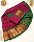 3D Emboss Fancy Semi Silk Saree – Elegant Designer Saree