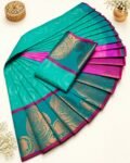 3D Emboss Fancy Semi Silk Saree – Elegant Designer Saree