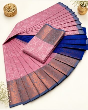 3D Emboss Fancy Semi Silk Saree – Elegant Designer Saree
