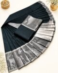 3D Emboss Fancy Semi Silk Saree – Elegant Designer Saree