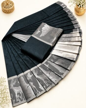 3D Emboss Fancy Semi Silk Saree – Elegant Designer Saree
