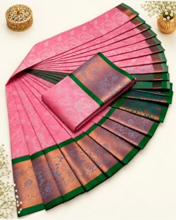 3D Emboss Fancy Semi Silk Saree – Elegant Designer Saree