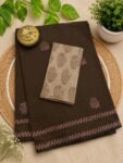 South Cotton Mix Printed Saree with Extra Kalamkari Blouse (4)