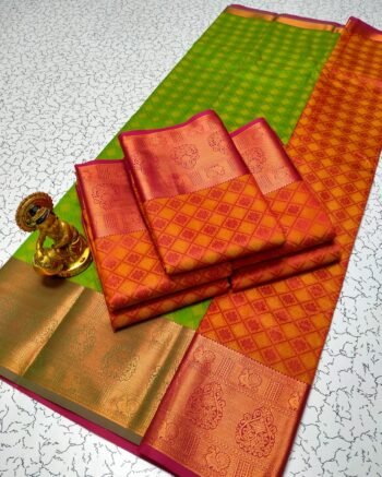3D Embossed Silk Saree – Elegant Designer Saree for Women