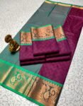 3D Embossed Silk Saree – Elegant Designer Saree for Women