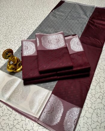 3D Embossed Silk Saree – Elegant Designer Saree for Women