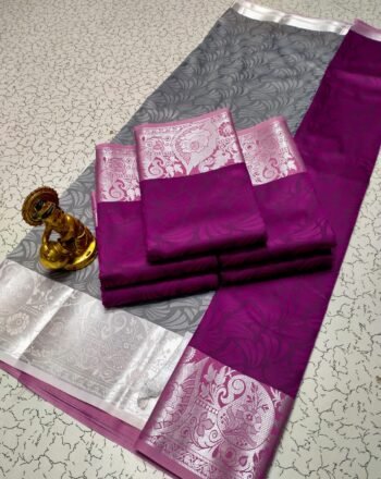 3D Embossed Silk Saree – Elegant Designer Saree for Women
